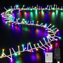 LAMPHOME 500 LED String Lights - Outdoor & Indoor Plug-in Twinkle Fairy Lights, 46ft 500 LEDs, Multicolor, Waterproof, 16 Modes