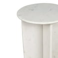 thumbnail image 6 of Javier 17.75" Contemporary Natural Marble Handmade X-Shaped End Table, White, 6 of 8