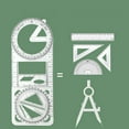 thumbnail image 4 of Règle Géométrique Multifonctionnelle pour Étudiant, Règle de Mathématiques en Plastique Transparent, Gabarit de Dessin Mobile, Outil de Mesure de Règle Géométrique Multifonction pour Étudiant, 4 of 6