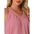 thumbnail image 4 of DARING DIVA 2 Pieces Lounge Set Pajama Halter V Neck Cami Shorts Outfit L Light Pink, 4 of 5