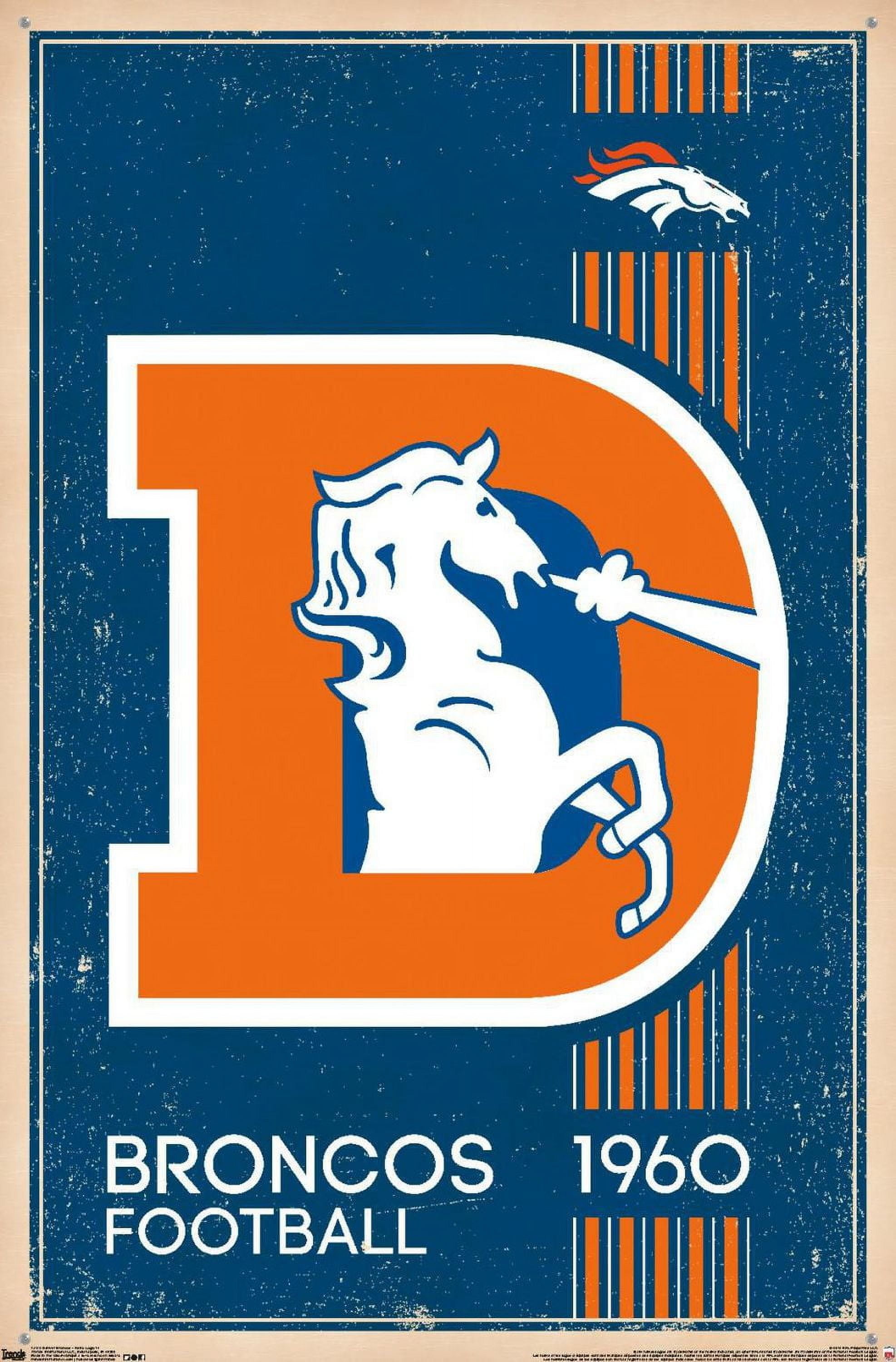 NFL Denver Broncos - Retro Logo 14 Wall Poster, 22.375" x 34"