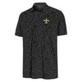 thumbnail image 2 of Men's Antigua Black New Orleans Saints Lush Polo, 2 of 3