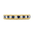 thumbnail image 2 of AFFY Simulated Blue Sapphire & White Cubic Zirconia Eternity Band Ring 14k Yellow Gold over Silver-6, 2 of 8