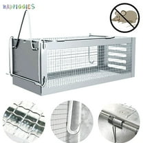 BadPiggies 12" Rat Mouse Trap Cage, Small Animal Pest Humane Live Cage Chipmunk Vole Hamster Rodent Trap for Indoor & Outdoor