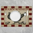 thumbnail image 2 of Hen Placemats Set of 4,Farm Animal Table Place Mats,Farm Nursery Chicken Placemat for Kitchen Dining Table Decor Indoor Outdoor Rustic Farmhouse 18"x12", 2 of 4