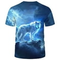 thumbnail image 2 of Rebaike Wolf T-shirt for Men Dark Forest Animal Graphic Tee Shirt, 2 of 7