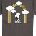 thumbnail image 3 of Peanuts - Snoopy Looking Up Rainbow - Men's Short Sleeve Graphic T-Shirt, 3 of 6