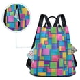 thumbnail image 7 of FORMRS Women's Travel Backpack Purse Anti-Theft Hidden Pockets Casual Shoulder Bag, Colorful Geometric Pattern, 7 of 7