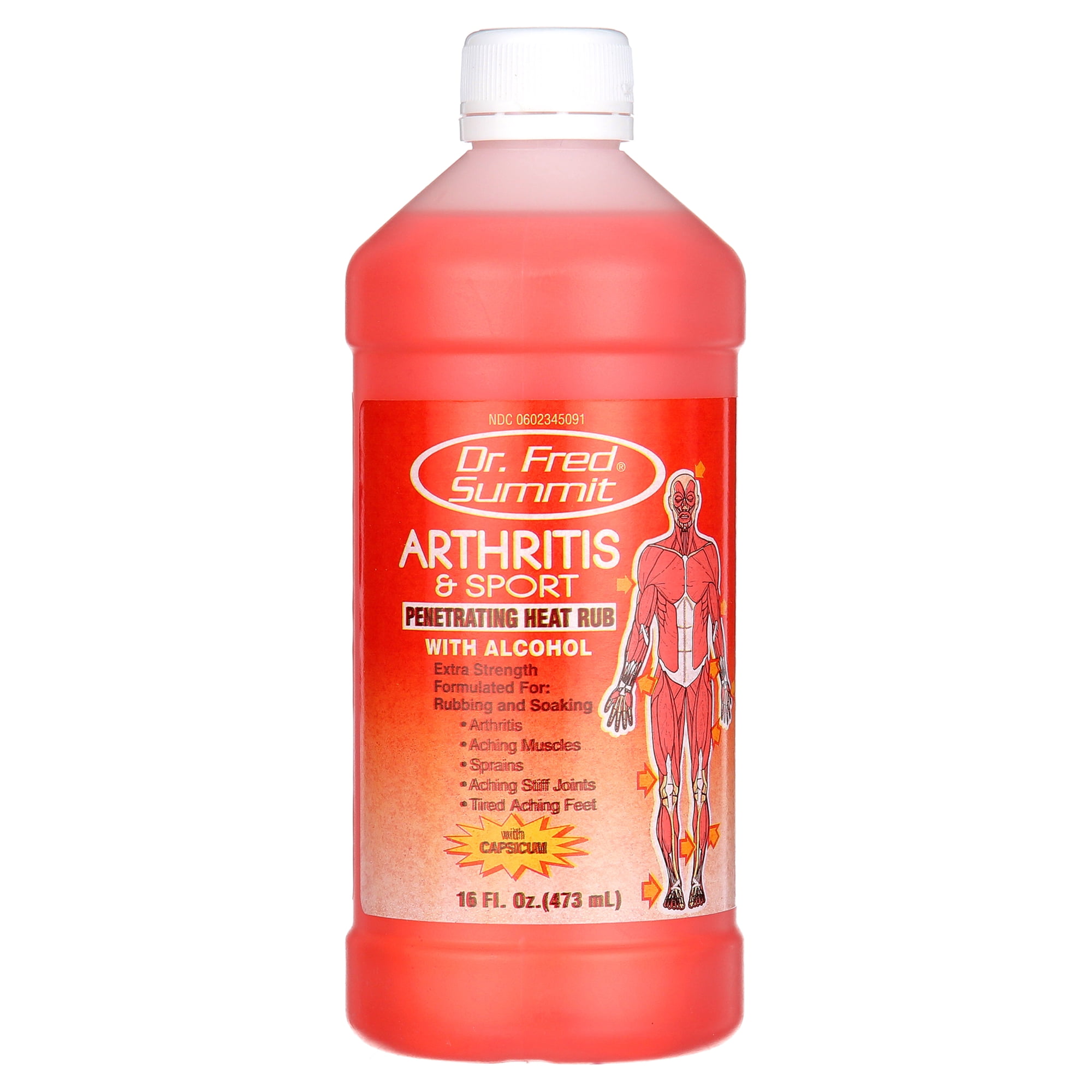 Dr. Fred Summit Arthritis & Sport Extra Strength Penetrating Heat Rub with Alcohol, 16 fl oz