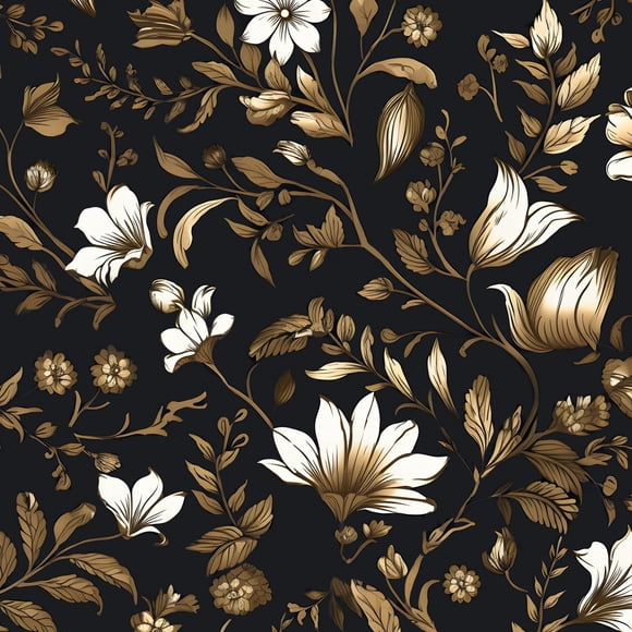 Papel pintado BOKEBEVE Retro Leaf Peel and Stick 44,45x498,47 cm
