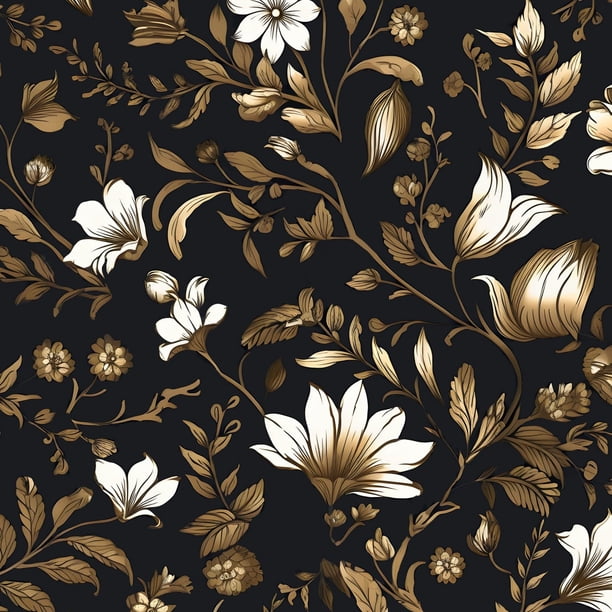 Papel pintado BOKEBEVE Retro Leaf Peel and Stick 44,45x498,47 cm