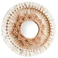 thumbnail image 1 of Espejo colgante de pared Sunnimix bohemio con flecos de Macramé decorativo Blanco, 1 of 7