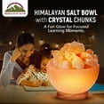 thumbnail image 6 of Himalayan Glow Massage Bowl Salt Lamp with Natural Crystal Chunks and Dimmer Cord, Wood Base, Night Light, 6 of 6