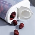 thumbnail image 5 of maho Airtight Cereal Storage Container Clear Airtight Kitchen Food Storage Container With Lids And Compartments For Grain Sugar Flour Rice Nut Snacks White on Clearance, 5 of 7