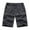 002 Dark Gray, variant on Men's Solid Color Workwear Shorts Outdoor Casual Elastic Waist Straight Shorts with Multi Pocket