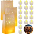 thumbnail image 1 of Juego de velas sin llama BRI paquete de 24 bolsas de velas de té LED para decoraciones de cumpleaños, 1 of 5