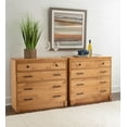 thumbnail image 2 of Linon Vikki 3-Drawer Bookcase Chest, Rustic Honey, 2 of 18