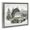 thumbnail image 3 of Stupell Industries Winter Rural Vintage Truck & Barn Transportation Painting Gray Floater Framed Canvas Art Print Wall Art, 31 x 25, 3 of 9