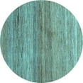 thumbnail image 1 of Ahgly Company Indoor Round Abstract Light Blue Contemporary Area Rugs, 5' Round, 1 of 4