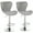 Grey, variant on HOMCOM Swivel Adjustable Counter Height Bar Stools Set of 2 with Footrest