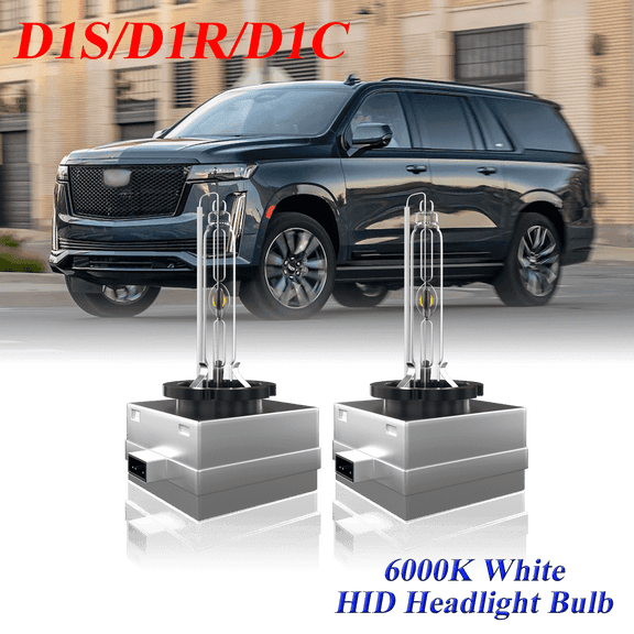 For Cadillac Escalade ESV 2003-2014 D1S HID Headlight High/Low Beam 6000K Crystal White Xenon Bulbs Set 2