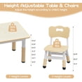 thumbnail image 3 of Para niños' mesa y 6 - chair set height - adjustable feature, superficie grafiti | 47.2x23.6 pulgadas | detachable almacenamiento box | durable, safe & bpa - free materials | non - slip feet |..., 3 of 8