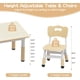 thumbnail image 3 of Para niños' mesa y 6 - chair set height - adjustable feature, superficie grafiti | 47.2x23.6 pulgadas | detachable almacenamiento box | durable, safe & bpa - free materials | non - slip feet |..., 3 of 8