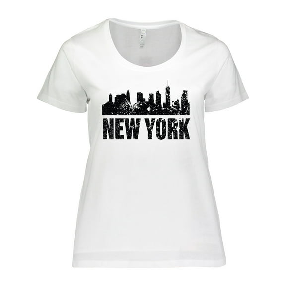 Inktastic New York Skyline Grunge Women's Plus Size T-Shirt