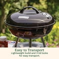 thumbnail image 5 of Cuisinart 14" Portable Charcoal Grill, Tabletop Outdoor Small Grill with Locking Lid and Dual Vents, Chrome Plated Travel Size BBQ Perfect for Camping, Tailgates, Cookouts, Black, 5 of 8