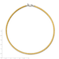 thumbnail image 2 of 925 Sterling Silver and Flash Gold-plated Reversible 3mm Cubetto Necklace 16 Inch, 2 of 3