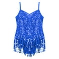thumbnail image 3 of YONGHS Kids Girls Sequin Tassel Leotard Dress Latin Belly Dance Costume, 3 of 7