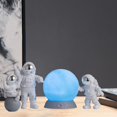 thumbnail image 4 of GROWTH TANK 4 Pcs Mignonne Statue d'Astronaute Ornement en PVC Figurine de Cheminée Bleue, 4 of 9