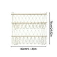 thumbnail image 3 of 2 Layer Stuffed Animal Net Hammock Wall Hanging Handmade Boho Macrame Toy Hammock Organizer Holder Display Hanging Plush Toy Net for Stuffed Animal Storage(29.9"H x 31.5"W), 3 of 4