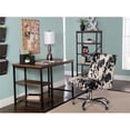 thumbnail image 2 of Pemberly Row Sturdy Rustic Desk with 2 Wood Shelves and Metal Frame in Black, 2 of 11