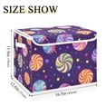 thumbnail image 5 of Yayeee Collapsible Cube Storage Bin with Lid Fabric Closet Decorative Basket with Handles, Candy Cosmic Swirls, 5 of 7