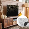 thumbnail image 2 of Black Gold Sparkles TV Cover for 24 Inch Screen, Stretch Fabric Dustproof TV Display Protector, Vibrant Glow Minimalist Elastic Slipcover Monitor Cover for Indoor Desktop Computer 20.9"x11.8", 2 of 9