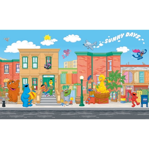 Roommates Sesame Street Xl Wall Mural Walmart Com Walmart Com