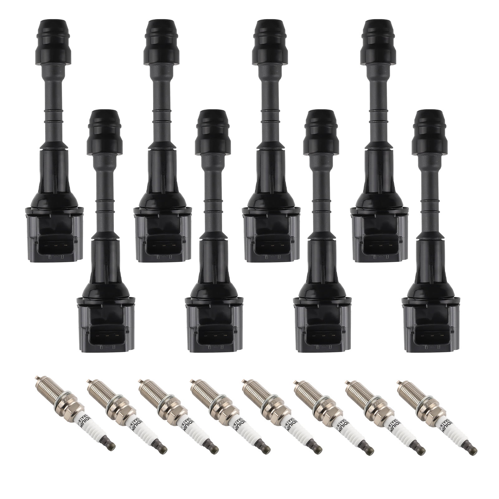 maXpeedingrods UF551 Set of 8 Ignition Coil Pack and Iridium Spark Plugs Fit for Nissan Armada NV2500 NV3500 Titan, for Infiniti QX56 2007-2015 V8 5.6L, Ignition Coil Kit Replaces 22448ZE00A