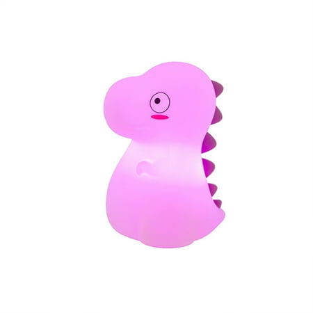 

Dinosaur Shaped Silicone Night Light Easy to Carry USB Charging Night Lamp for Children Kids Bedroom Pink Charging Pat Model