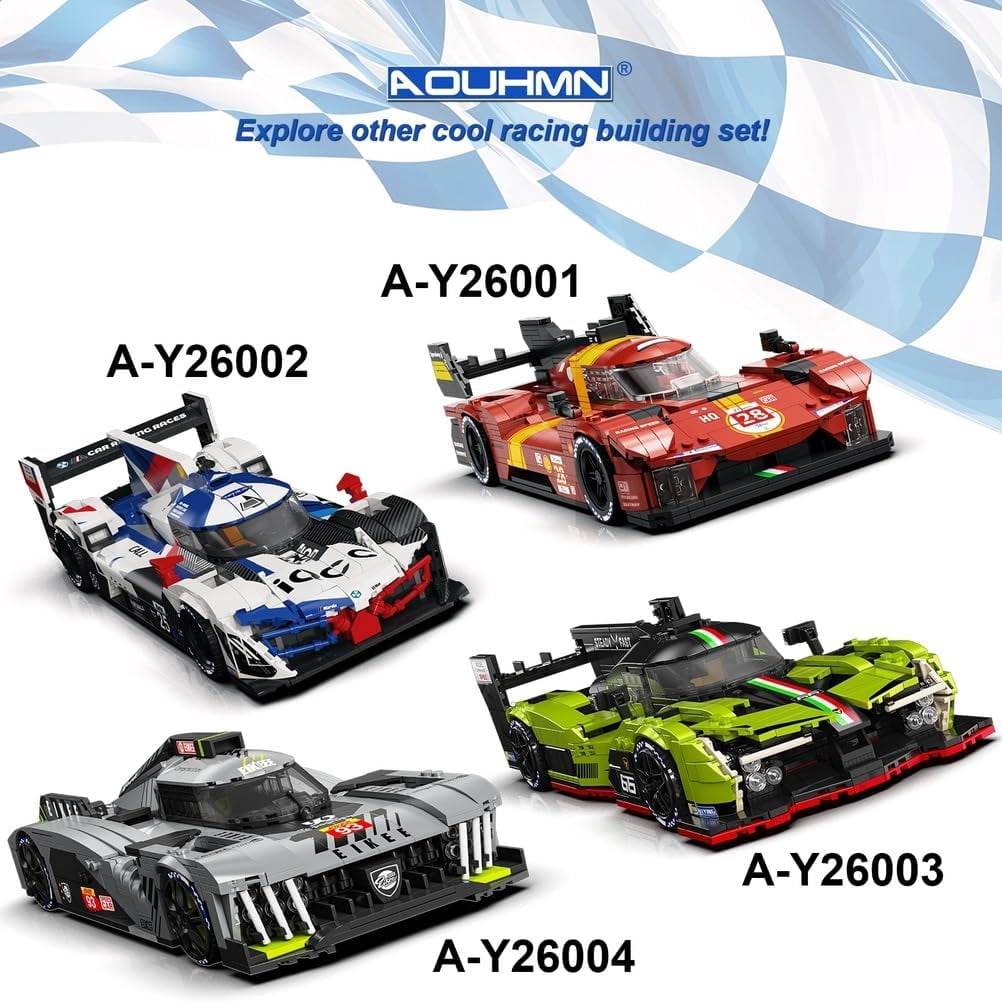 CS63 Hypercar Model Building Set, 1:16 Scale Model Car Kit for Adults, Build and Display Hybrid Race Car Replica for Home or Office Decor, (1186PCS, A-Y26003)