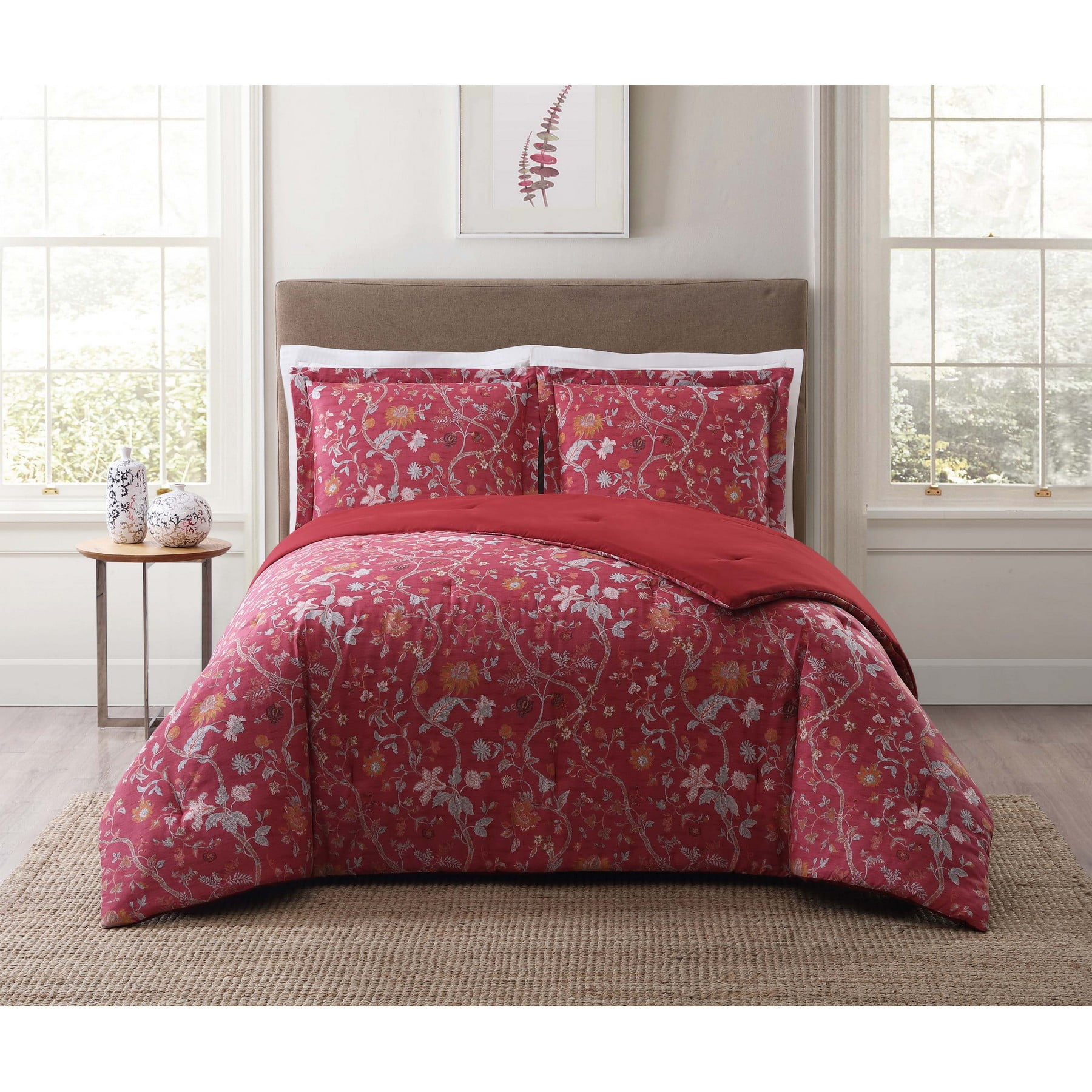 Style 212 Bedford Red Twin Xl Comforter, Red Twin Bed Set