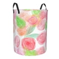 thumbnail image 3 of YFYANG Waterproof Laundry Hamper, Rose Watercolor Painting Laundry Basket Oxford Fabric with Handle Foldable, M, 3 of 8