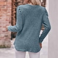 thumbnail image 6 of Oplxuo 2025 Fall Women's Knit Pullover Tops Casual Solid Long Sleeve Pleated Crewneck Loose Blouses Shirts, 6 of 6