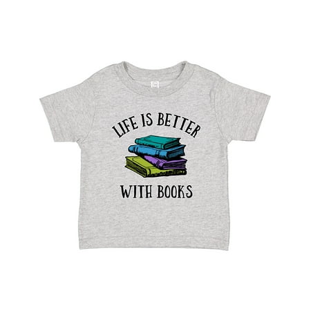 

Inktastic Life s Better with Books Gift Toddler Boy or Toddler Girl T-Shirt