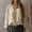 Khaki plus size boho tops a1, variant on Women Plus Size Fall V Neck Long Sleeve Solid Boho Casual Blouse Dressy Tunic Tops for Curvy Figures Spring Travel Outfits, Light Blue 3XL