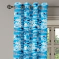 thumbnail image 2 of Ambesonne Sea Shells Grommet Curtain, Starfish and Scallop, 50" x 108", Blue Dark Blue White, 2 of 6