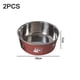 thumbnail image 2 of Cuenco de acero inoxidable para perros, cuenco antideslizante para perros medianos y grandes, paquete de 2, 2 of 5