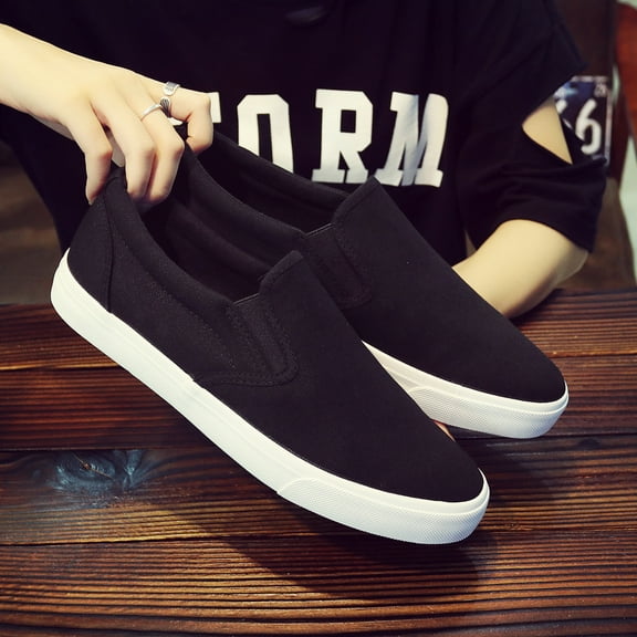 ZTTD Flats for Men Slip On Shallow Mouth Simple Single Shoes Casual Shoes Work Shoes