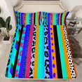 thumbnail image 2 of Erosebridal Leopard Print Sheet Set Twin, Geometry Stripe Bedding Sets Twin Size, Animal Decorative 3pcs, 2 of 6