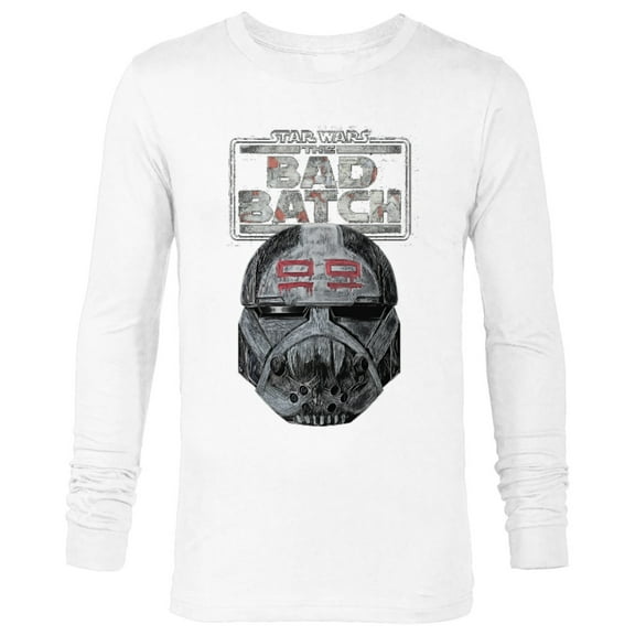 Star Wars The Bad Batch Wrecker Helmet Sketch Standard - Long Sleeve T-Shirt for Men – Customized-White